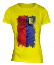 Liechtenstein Grunge Flag Ladies T-Shirt