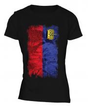 Liechtenstein Grunge Flag Ladies T-Shirt