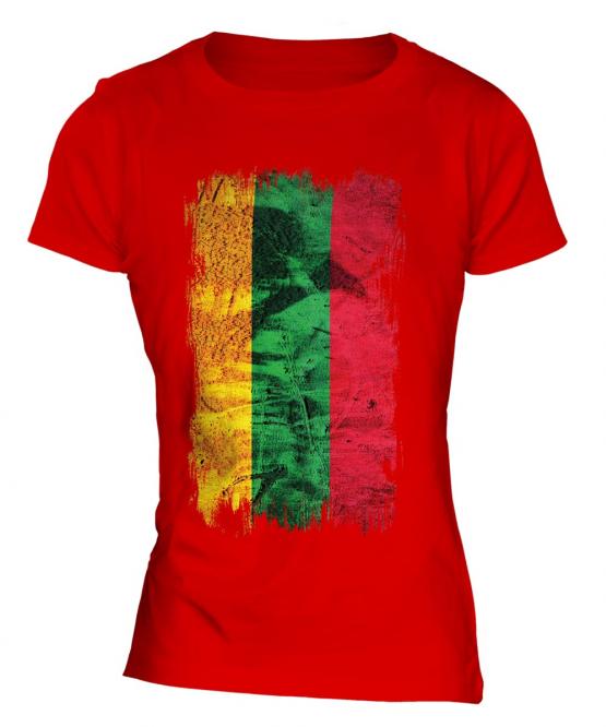Lithuania Grunge Flag Ladies T-Shirt