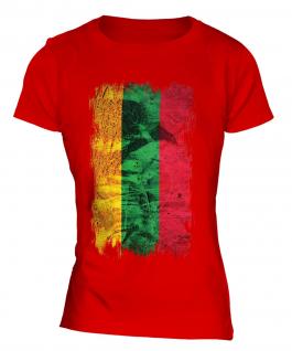 Lithuania Grunge Flag Ladies T-Shirt