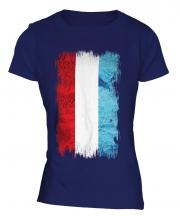 Luxembourg Grunge Flag Ladies T-Shirt