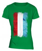 Luxembourg Grunge Flag Ladies T-Shirt