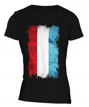 Luxembourg Grunge Flag Ladies T-Shirt