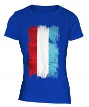 Luxembourg Grunge Flag Ladies T-Shirt