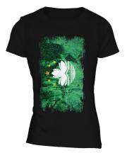 Macau Grunge Flag Ladies T-Shirt
