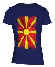 Macedonia Grunge Flag Ladies T-Shirt