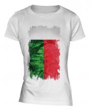 Madagascar Grunge Flag Ladies T-Shirt