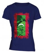 Maldives Grunge Flag Ladies T-Shirt