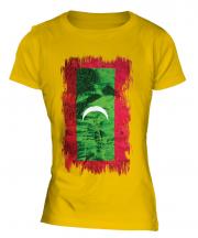 Maldives Grunge Flag Ladies T-Shirt