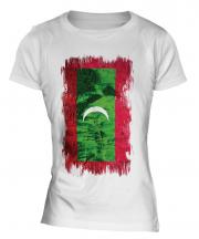 Maldives Grunge Flag Ladies T-Shirt
