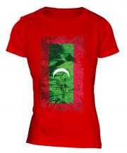 Maldives Grunge Flag Ladies T-Shirt