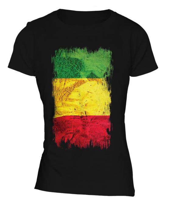 Mali Grunge Flag Ladies T-Shirt