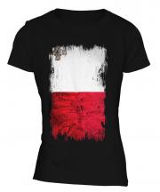 Malta Grunge Flag Ladies T-Shirt