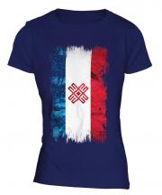Mari El Grunge Flag Ladies T-Shirt