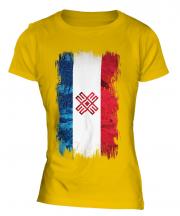 Mari El Grunge Flag Ladies T-Shirt