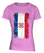 Mari El Grunge Flag Ladies T-Shirt