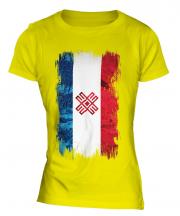 Mari El Grunge Flag Ladies T-Shirt