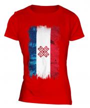 Mari El Grunge Flag Ladies T-Shirt