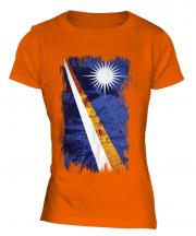 Marshall Islands Grunge Flag Ladies T-Shirt