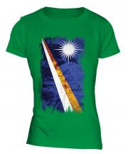 Marshall Islands Grunge Flag Ladies T-Shirt