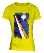 Marshall Islands Grunge Flag Ladies T-Shirt