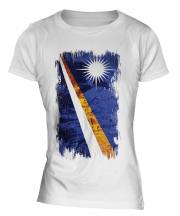 Marshall Islands Grunge Flag Ladies T-Shirt