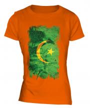 Mauritania Grunge Flag Ladies T-Shirt