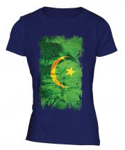Mauritania Grunge Flag Ladies T-Shirt