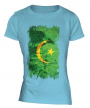 Mauritania Grunge Flag Ladies T-Shirt