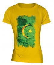Mauritania Grunge Flag Ladies T-Shirt