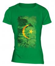 Mauritania Grunge Flag Ladies T-Shirt