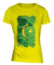 Mauritania Grunge Flag Ladies T-Shirt