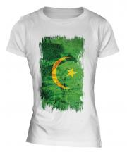 Mauritania Grunge Flag Ladies T-Shirt