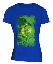 Mauritania Grunge Flag Ladies T-Shirt