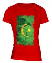 Mauritania Grunge Flag Ladies T-Shirt