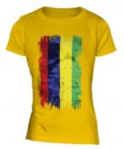 Mauritius Grunge Flag Ladies T-Shirt