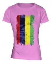 Mauritius Grunge Flag Ladies T-Shirt