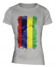Mauritius Grunge Flag Ladies T-Shirt