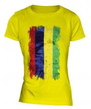 Mauritius Grunge Flag Ladies T-Shirt