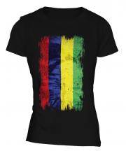 Mauritius Grunge Flag Ladies T-Shirt