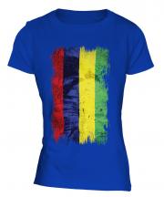 Mauritius Grunge Flag Ladies T-Shirt