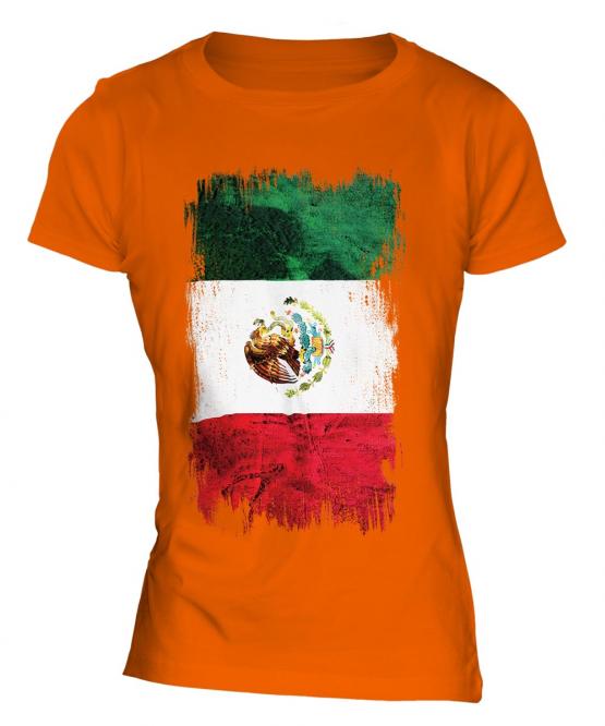 Mexico Grunge Flag Ladies T-Shirt