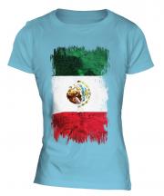 Mexico Grunge Flag Ladies T-Shirt