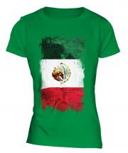 Mexico Grunge Flag Ladies T-Shirt