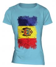 Moldova Grunge Flag Ladies T-Shirt