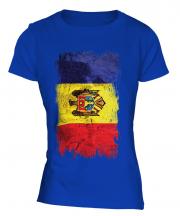 Moldova Grunge Flag Ladies T-Shirt