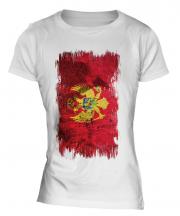 Montenegro Grunge Flag Ladies T-Shirt