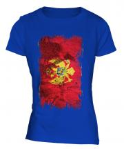 Montenegro Grunge Flag Ladies T-Shirt