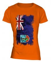 Montserrat Grunge Flag Ladies T-Shirt