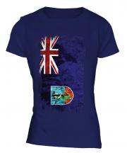 Montserrat Grunge Flag Ladies T-Shirt